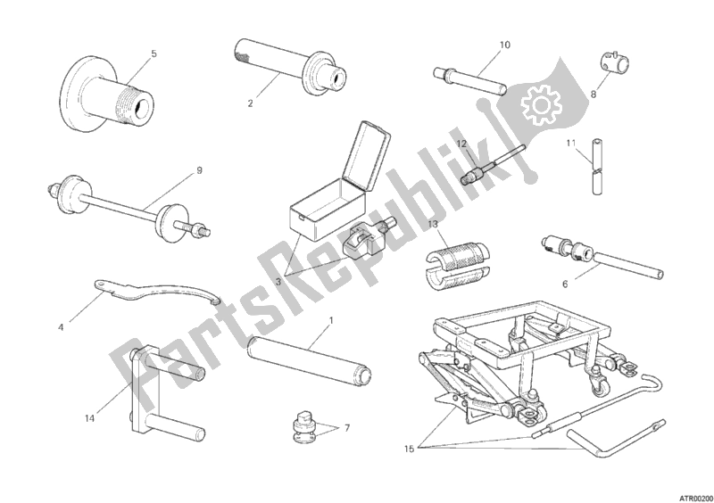 Toutes les pièces pour le Outils De Service D'atelier, Châssis du Ducati Hypermotard 796 USA 2012